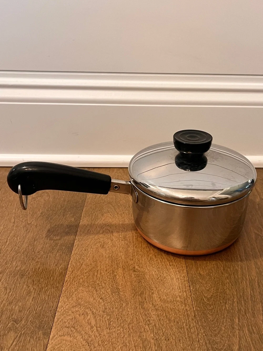 Vintage Revere Ware 1 Quart Copper Bottom Pan / Skillet W/Lid: *